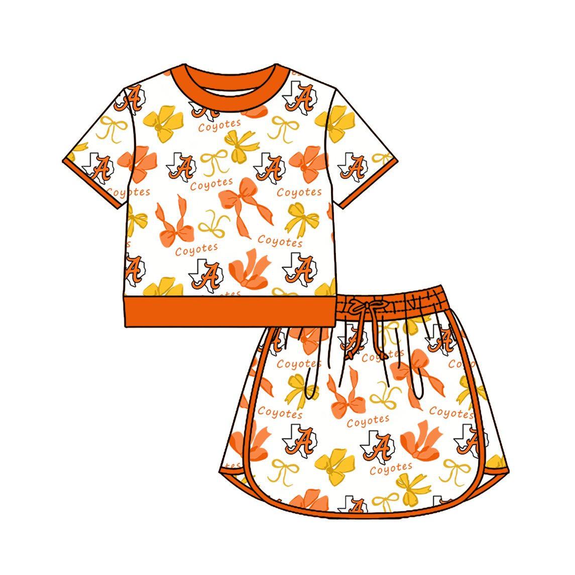 custom moq 5 mix size XY063006 Baby Girls Bow Sleeveless Short Skort Outfit Set