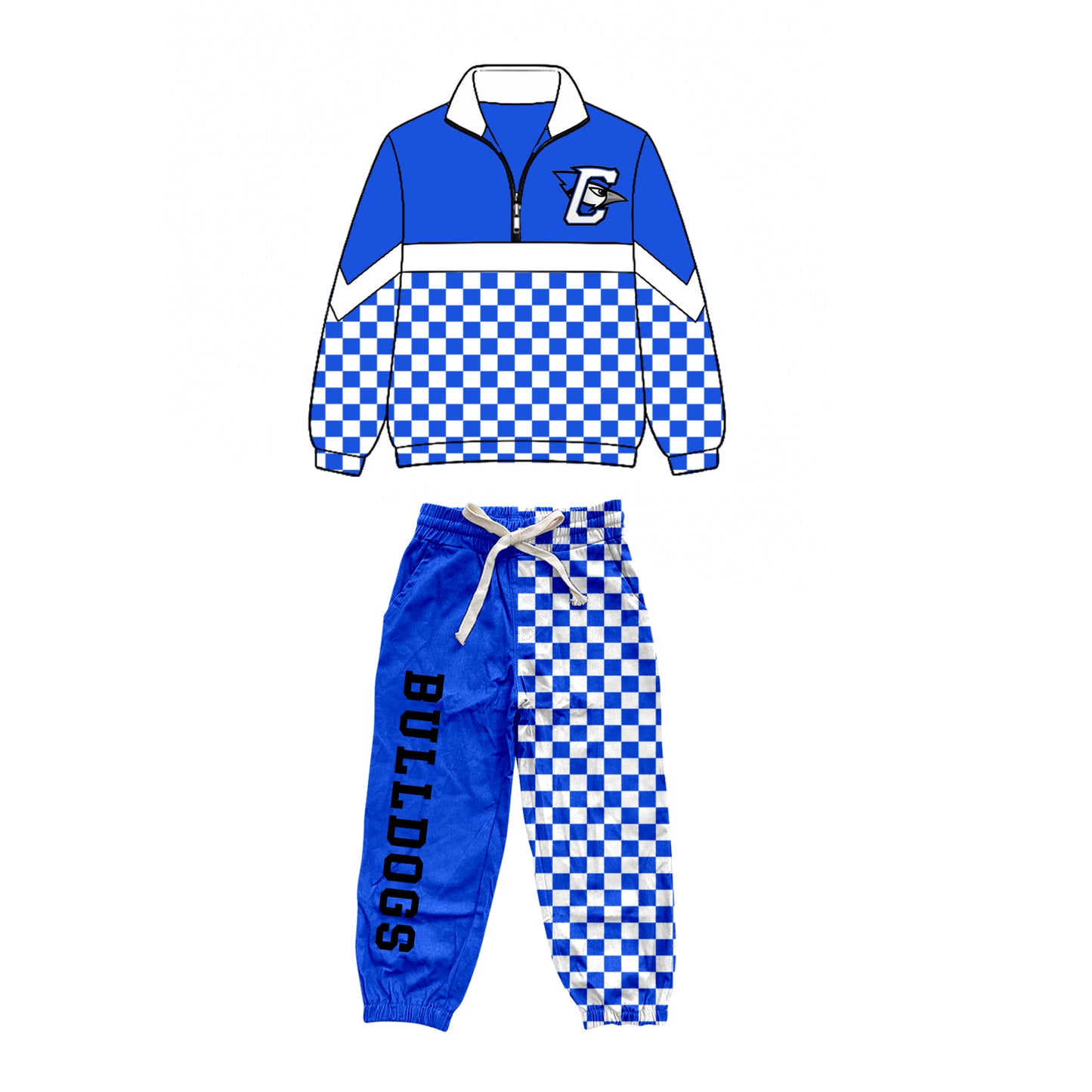 custom moq 5 mix size XY071406 Baby Kids Zipper Long Sleeve Pullover Pants Casual Clothes Set