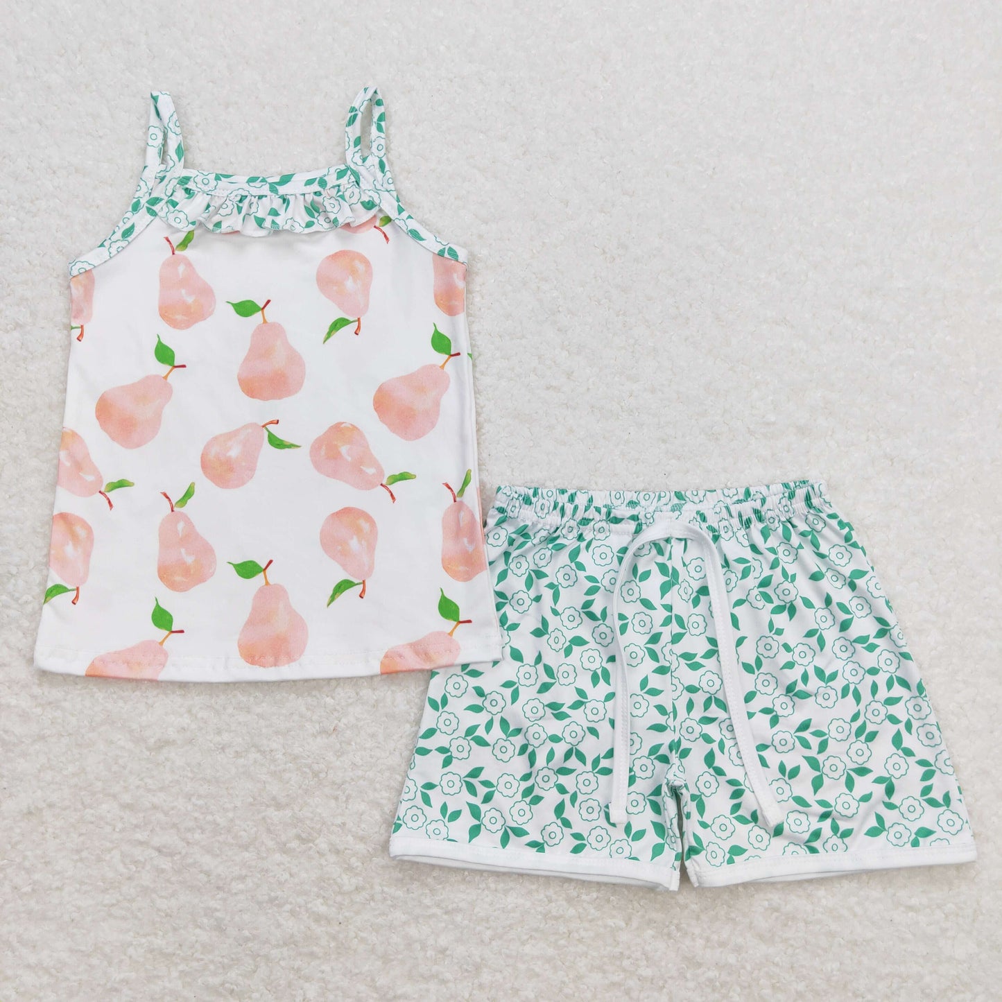 Sibling RTS baby girls clothes floral Short Sleeve Shorts sets