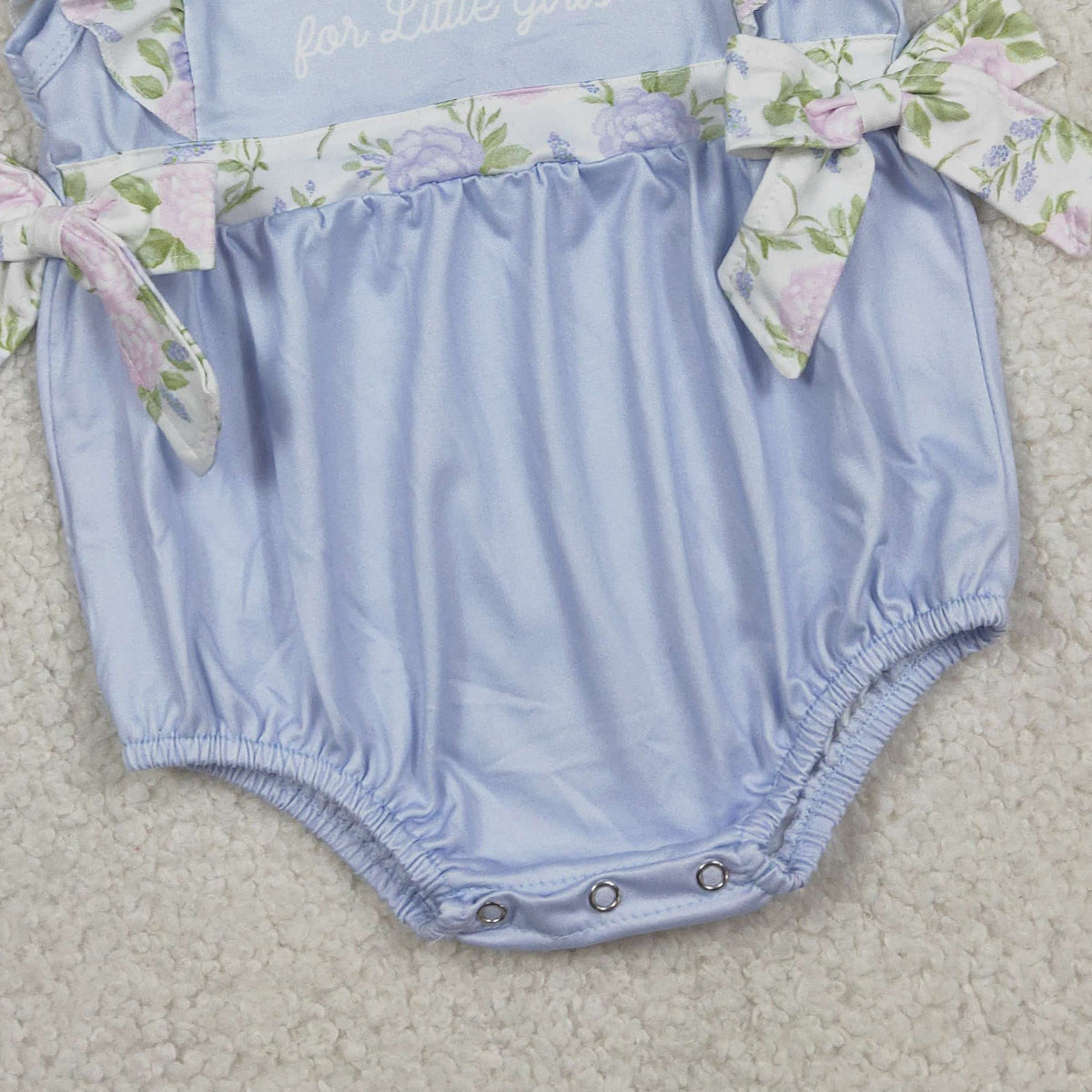 RTS NO MOQ SR3506 Little Girls Floral Bows Ruffle Rompers Baby Girl Outfit