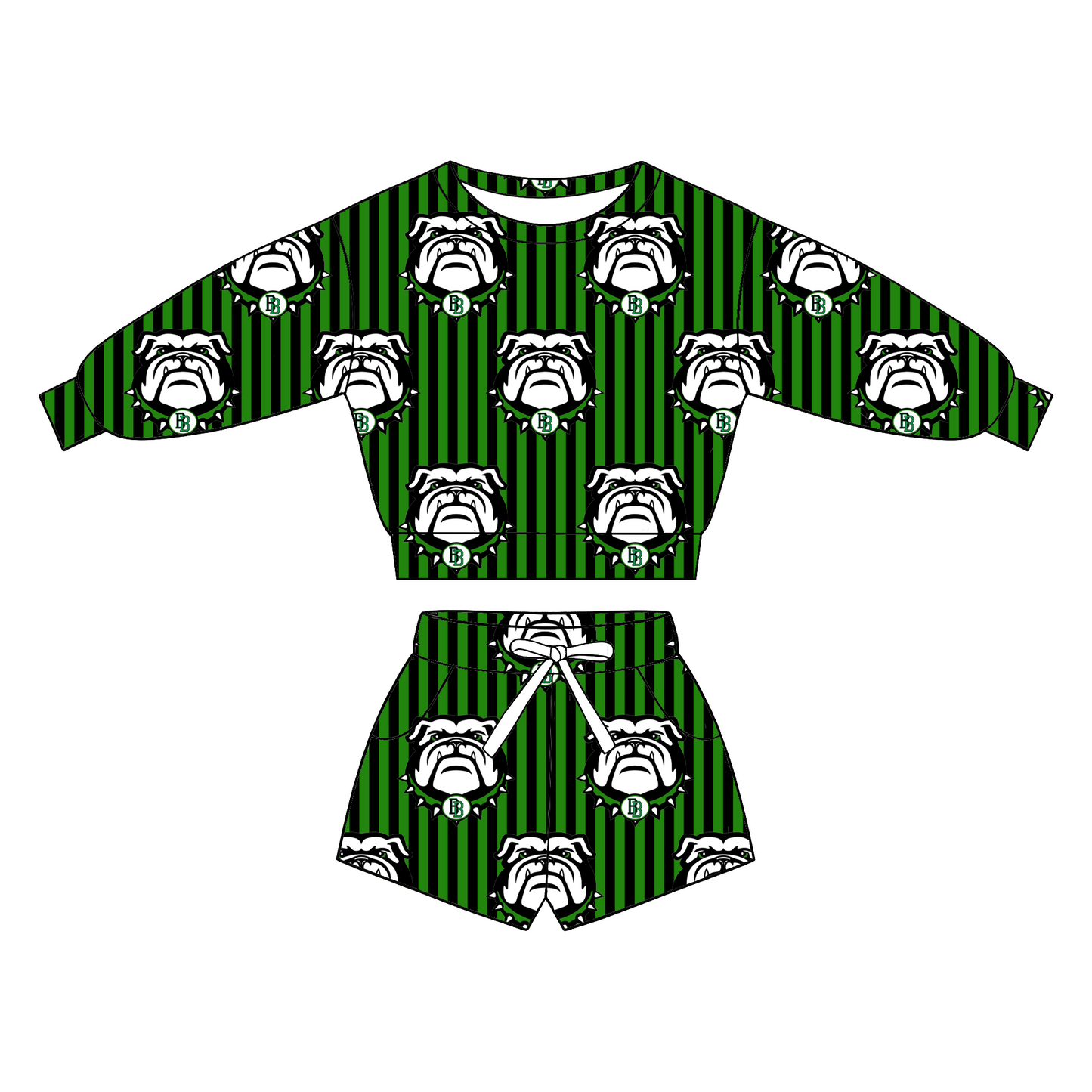 custom moq 5 mix size XY062706 Baby Kids Stripe Long Sleeve Top Drawstring Shorts Set