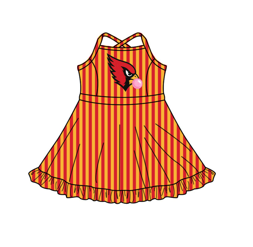 custom moq 5 mix size XY071706 Baby Girls Stripe Strap Knee Length Activity Wear Yoga Skort Dress