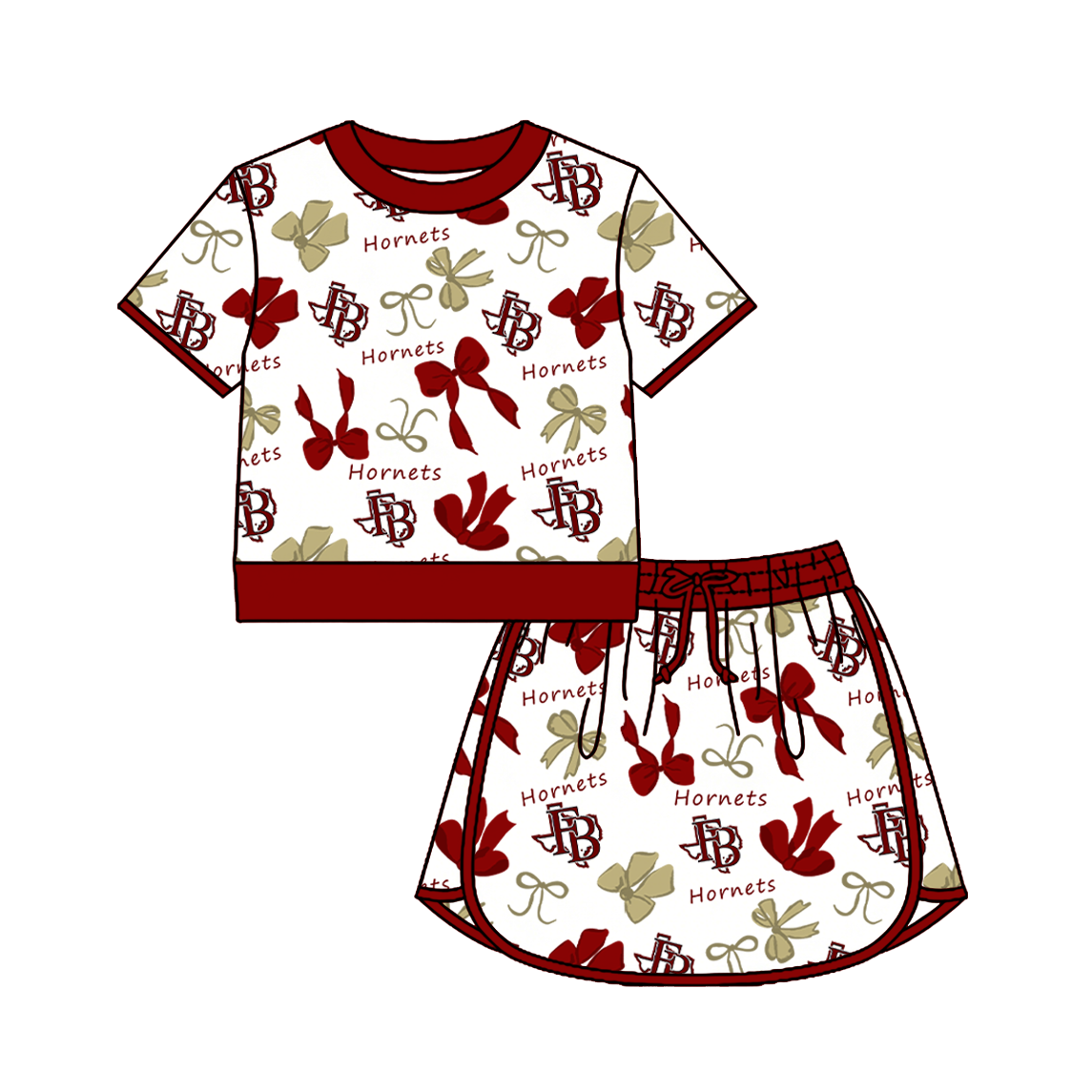 custom moq 5 mix size XY063006 Baby Girls Bow Sleeveless Short Skort Outfit Set