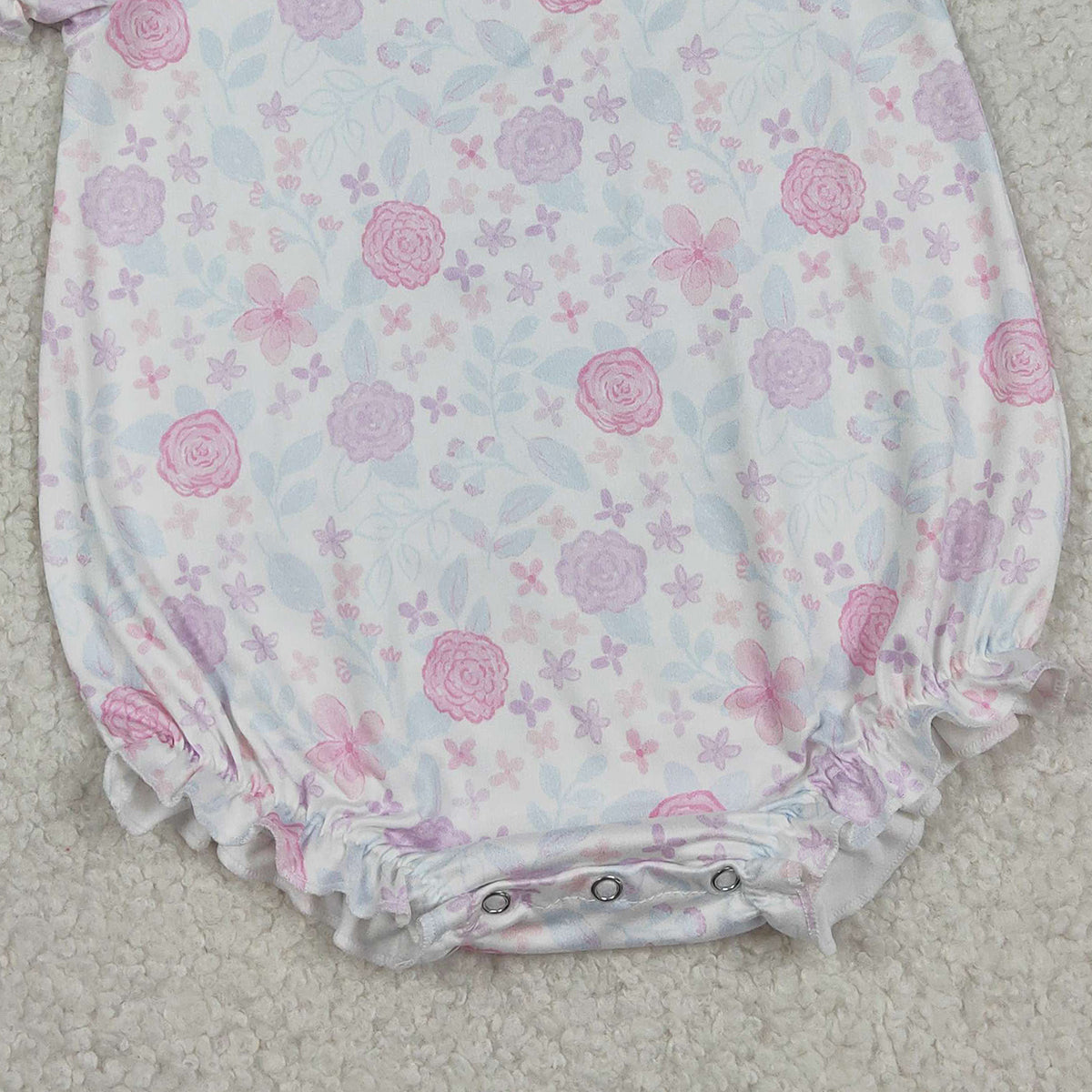 RTS NO MOQ SR4023  Baby Girls Colorful Flowers Rompers Short Ruffle Sleeve Cute Baby Girl Outfit Infant Clothing