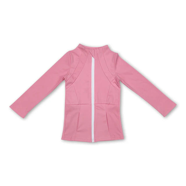 RTS NO MOQ Sibling Baby Girls Light Zip Pocket Yoga Active Wear Jackets