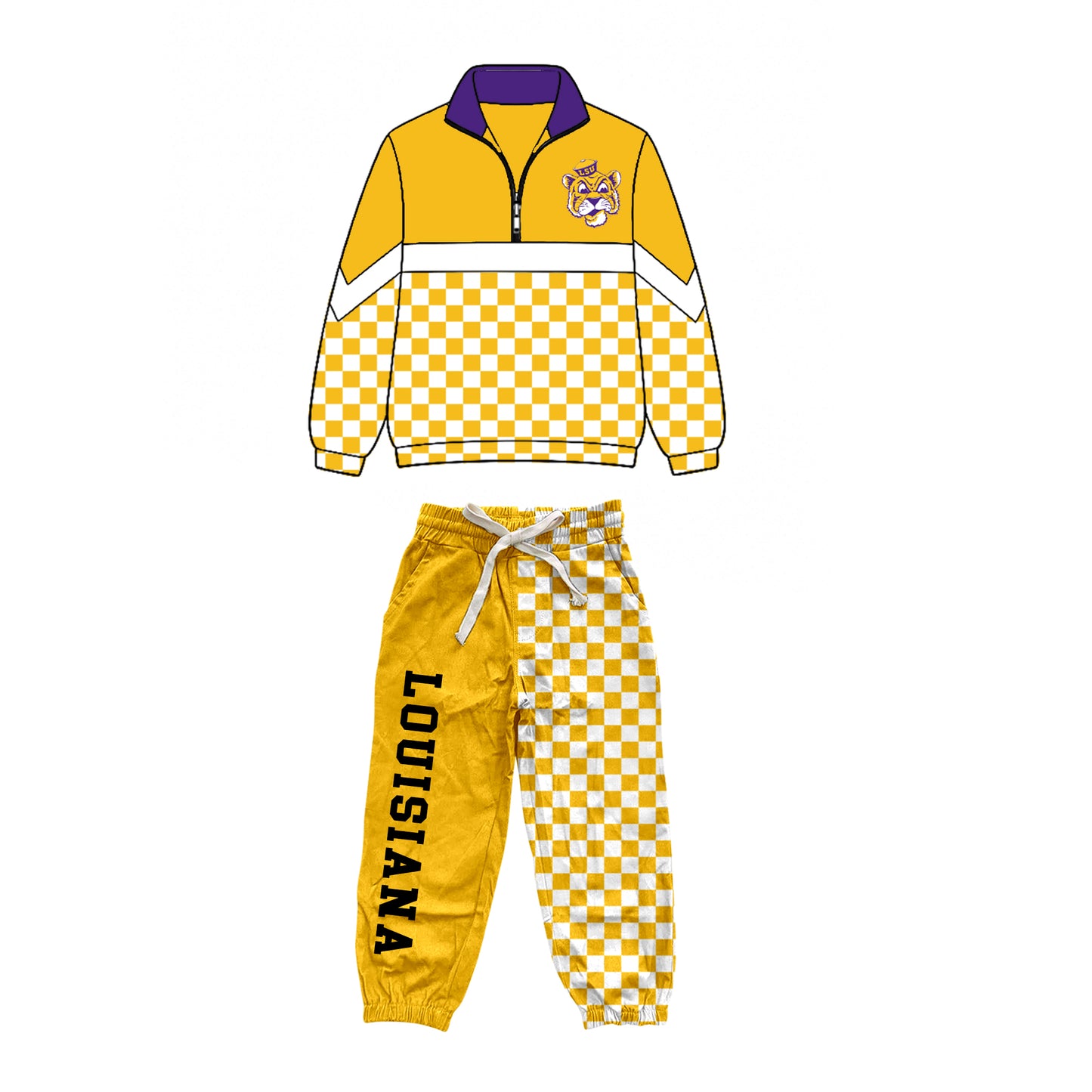 custom moq 5 mix size XY071406 Baby Kids Zipper Long Sleeve Pullover Pants Casual Clothes Set