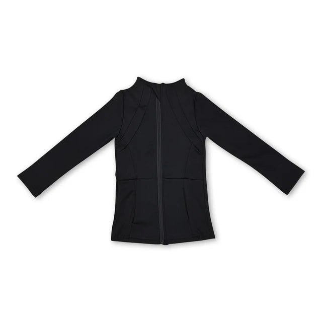 RTS NO MOQ Sibling Baby Girls Light Zip Pocket Yoga Active Wear Jackets