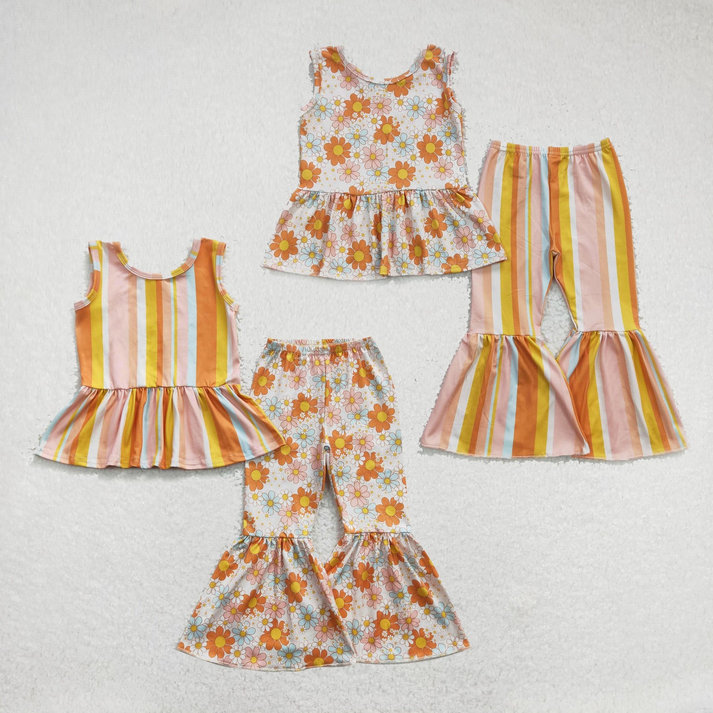 RTS NO MOQ Girls Boys floral Clothes Sets