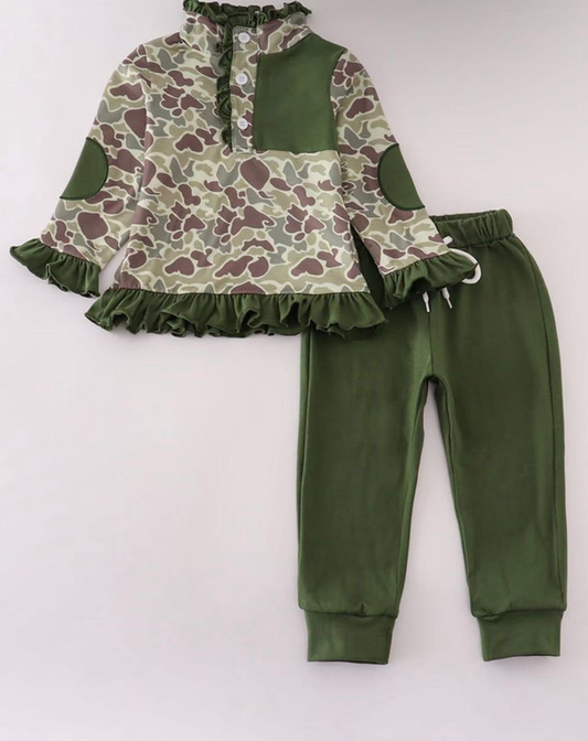 Custom moq 5 each style eta 6-7weeks baby boy clothes camouflage long sleeve pants sets-25.7.25