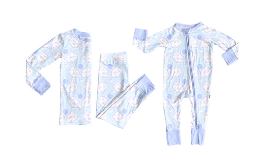 25.8.20 custom each style moq 5eta 4-6week Sibling Sisters blue baby boy long sleeve pants sets and romper match family design