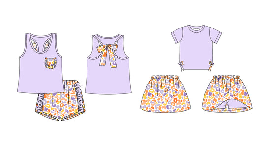 12.13 custom each style moq 5eta 4-6week Sibling Sister leopard baby girl short sleeve shorts sets and dresses match design