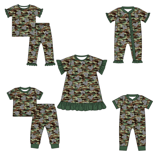 11.13 custom each style moq 5eta 4-6week Sibling Sister love baby girl sets 1 and sets 2 and dress and boy rompers and girl romper match family design
