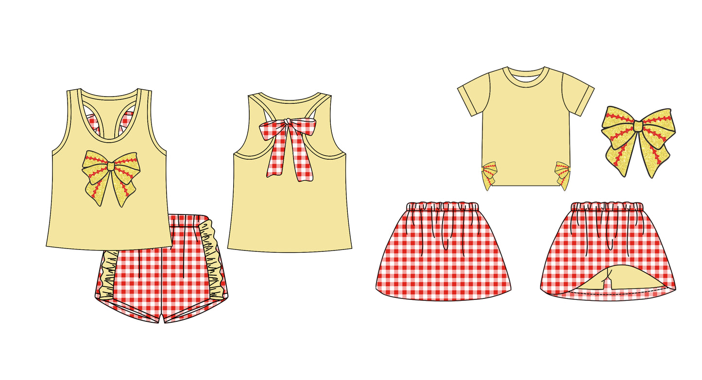 12.18 custom each style moq 5eta 4-6week Sibling Sister bow baby girl short sleeve shorts sets and dresses match design