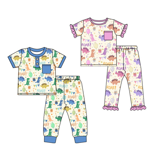25.10.13 custom each style moq 5 eta 6-8week Sibling Sisters happy cake baby boy short sleeve pants sets 2 match family design