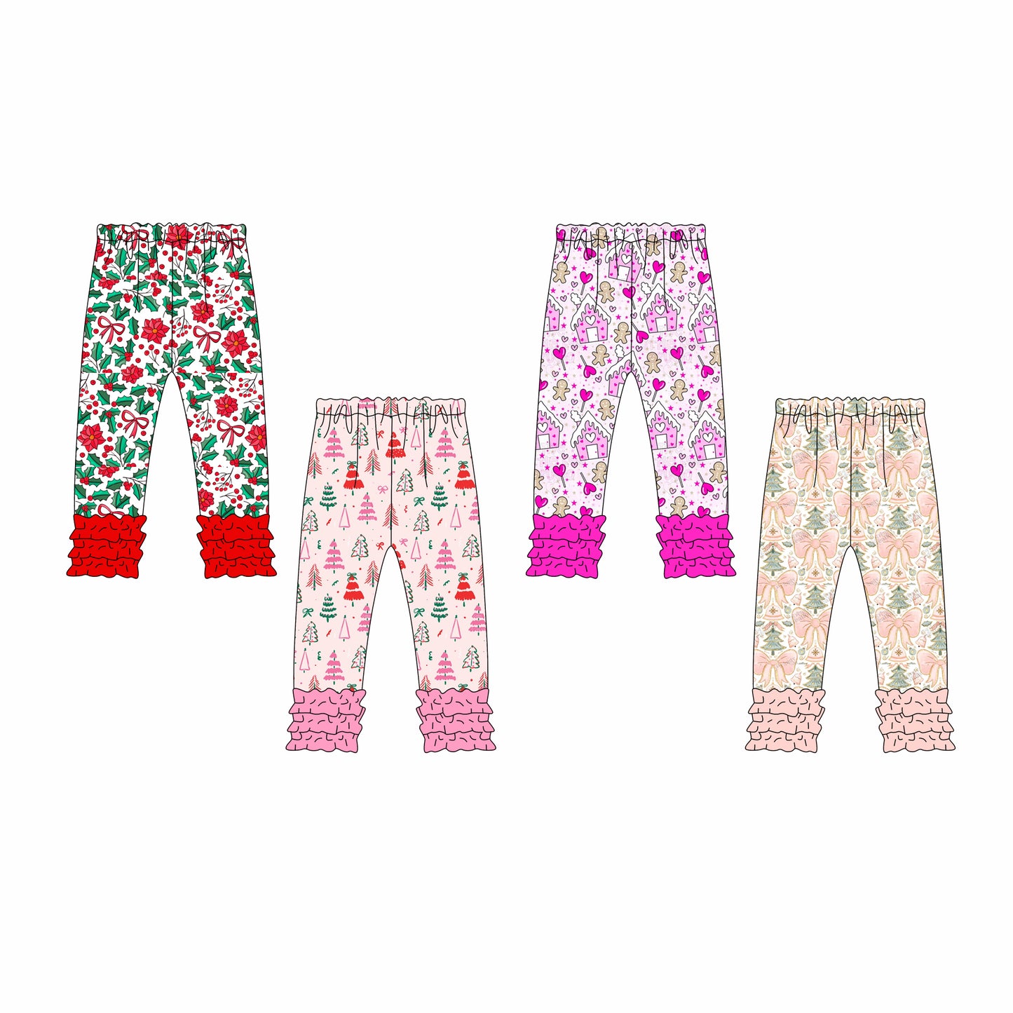 25.6.18 custom each style moq 5eta 4-6week Sibling Sister Christmas baby girl long sleeve pants 1 and pants 4 match family design