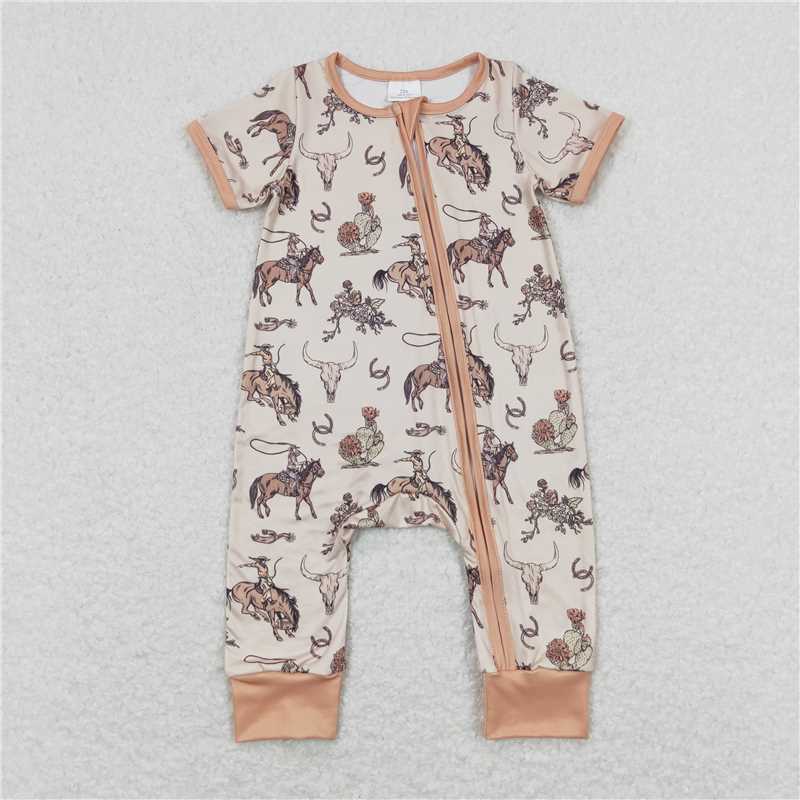 Baby boys Cowboy print complexion Sibling Sister Clothes Sets