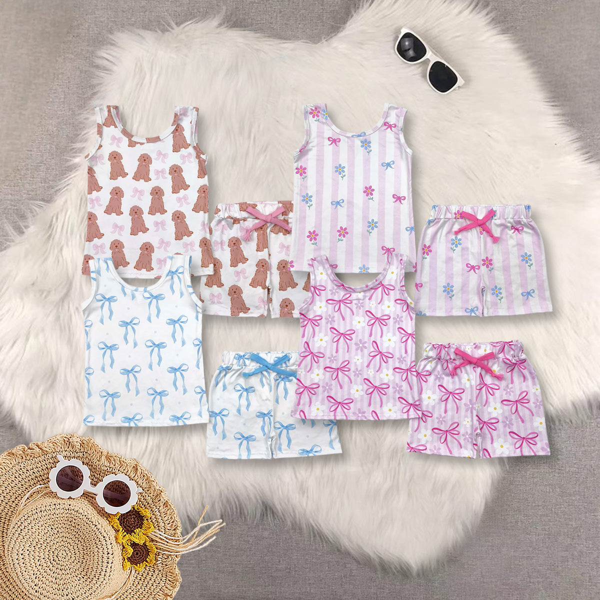 RTS baby girl clothes Short Sleeve Shorts sets