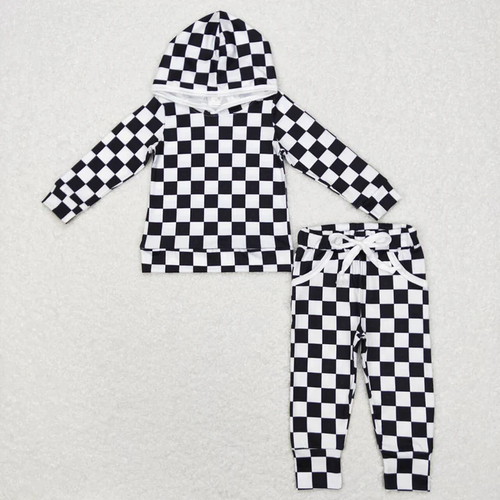 RTS Sibling baby boy and girls clothes hooded long Sleeve pants sets