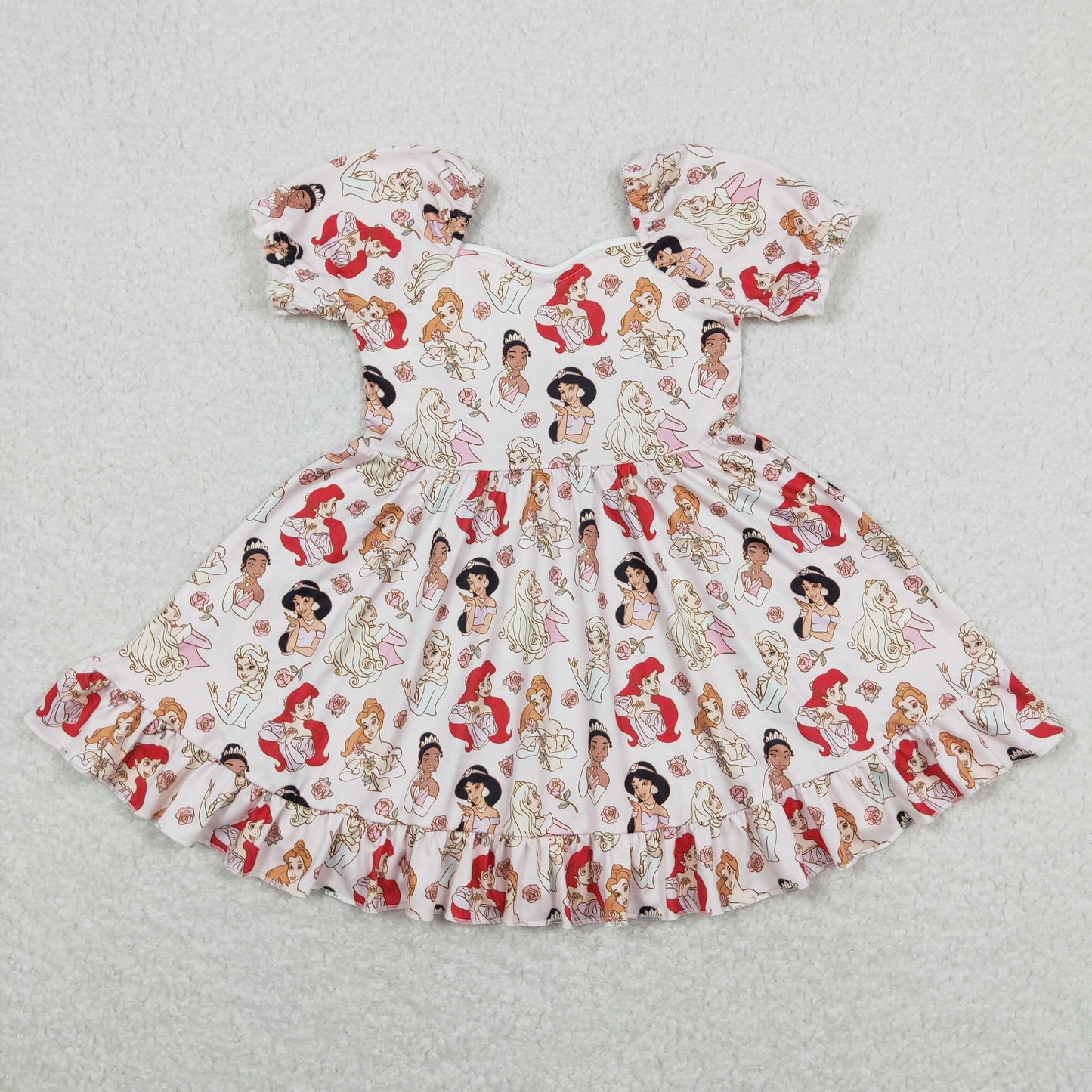 Cute Clothes GSD0877 Baby Girl Short-Sleeved Dress Cute Little Girl Outfit Toddler Kids Clothing Summer Dress