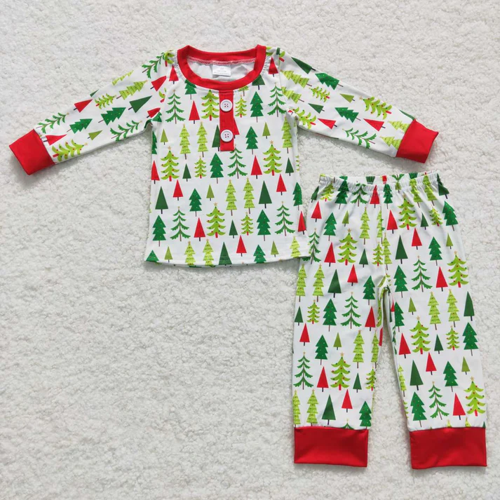 RTS NO MOQ Sibling Baby girls clothes Christmas long-sleeved trousers suit & rompers