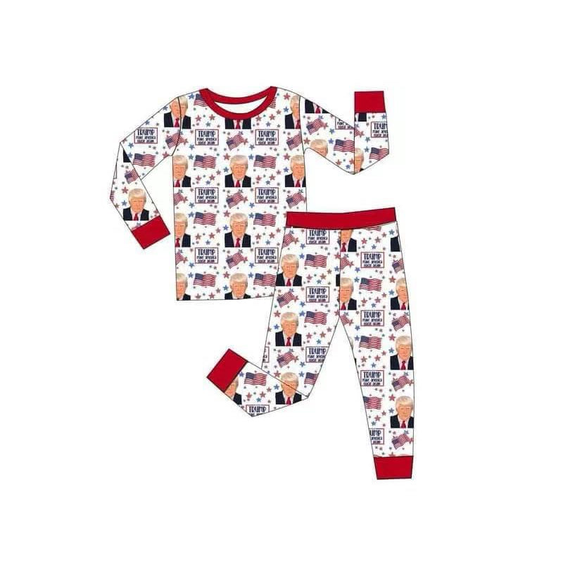 custom moq 3each  Letter national flag long sleeve matching clothes