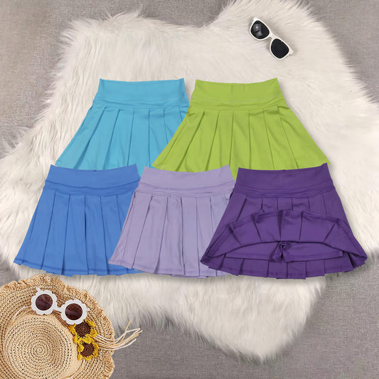 RTS Sibling baby girls clothes yoga solid color summer shorts skirts