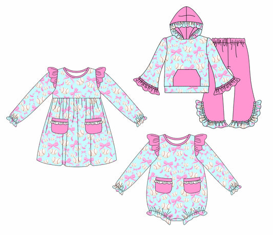 25.8.14 custom each style moq 5eta 4-6week Sibling Sisters bow baby girl long sleeve pants sets and dress and rompers match family design