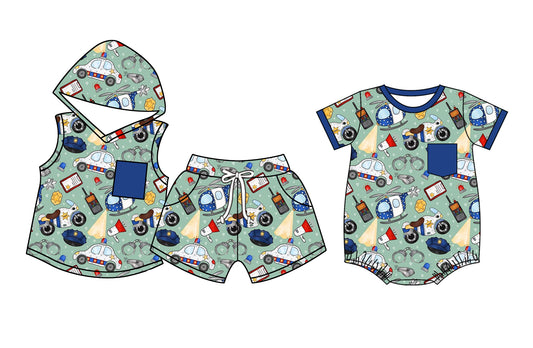 11.6 custom each style moq 5eta 4-6week Sibling Sister baby boy short sleeve shorts sets and rompers match design