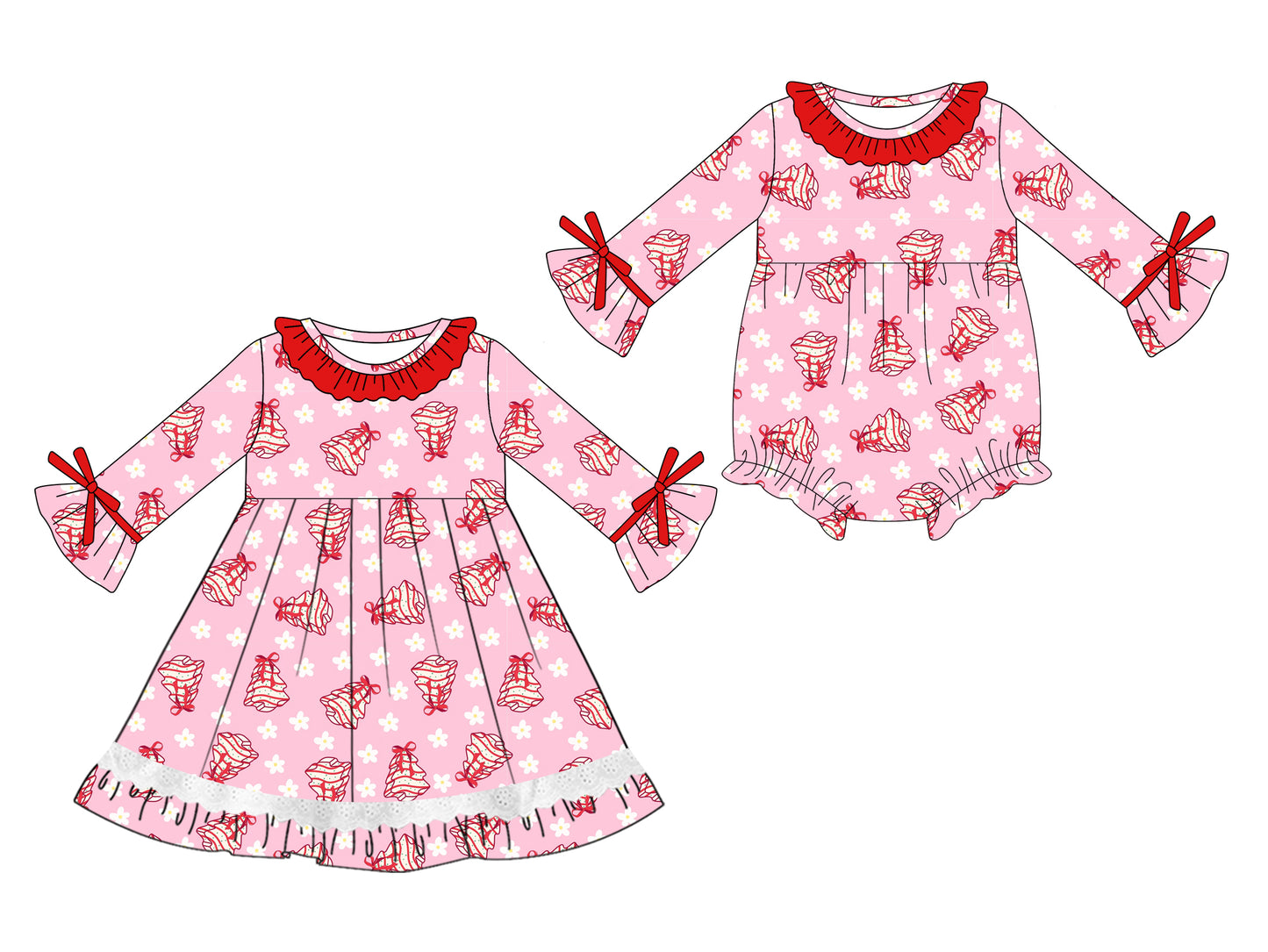 25.5.14 custom each style moq 5eta 4-6week Sibling Sisters Christmas baby girl long sleeve dress and rompers match family design