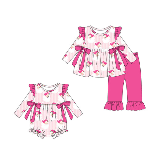 25.5.22 custom each style moq 5eta 4-6week Sibling Sisters Christmas baby girl long sleeve pants sets and rompers match family design