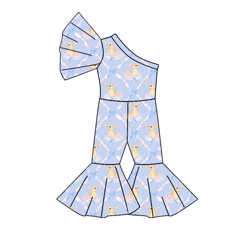 10.22 custom each style moq 5eta 4-6week baby girls clothes easter one shoulder baby girls jumpsuit