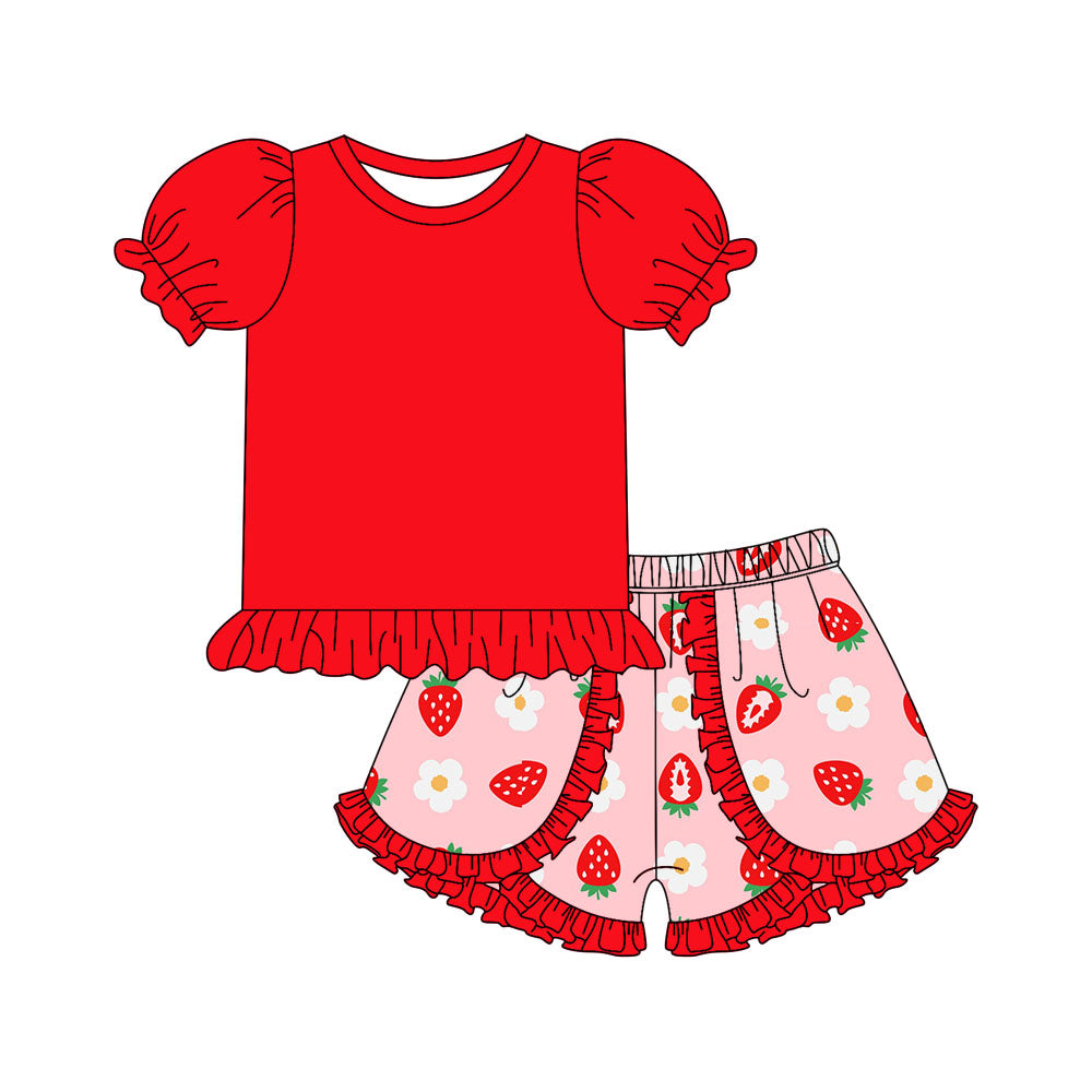 3.26 custom each style moq 5eta 4-6week Sibling Sister baby girls short sleeve set and set 7 match design