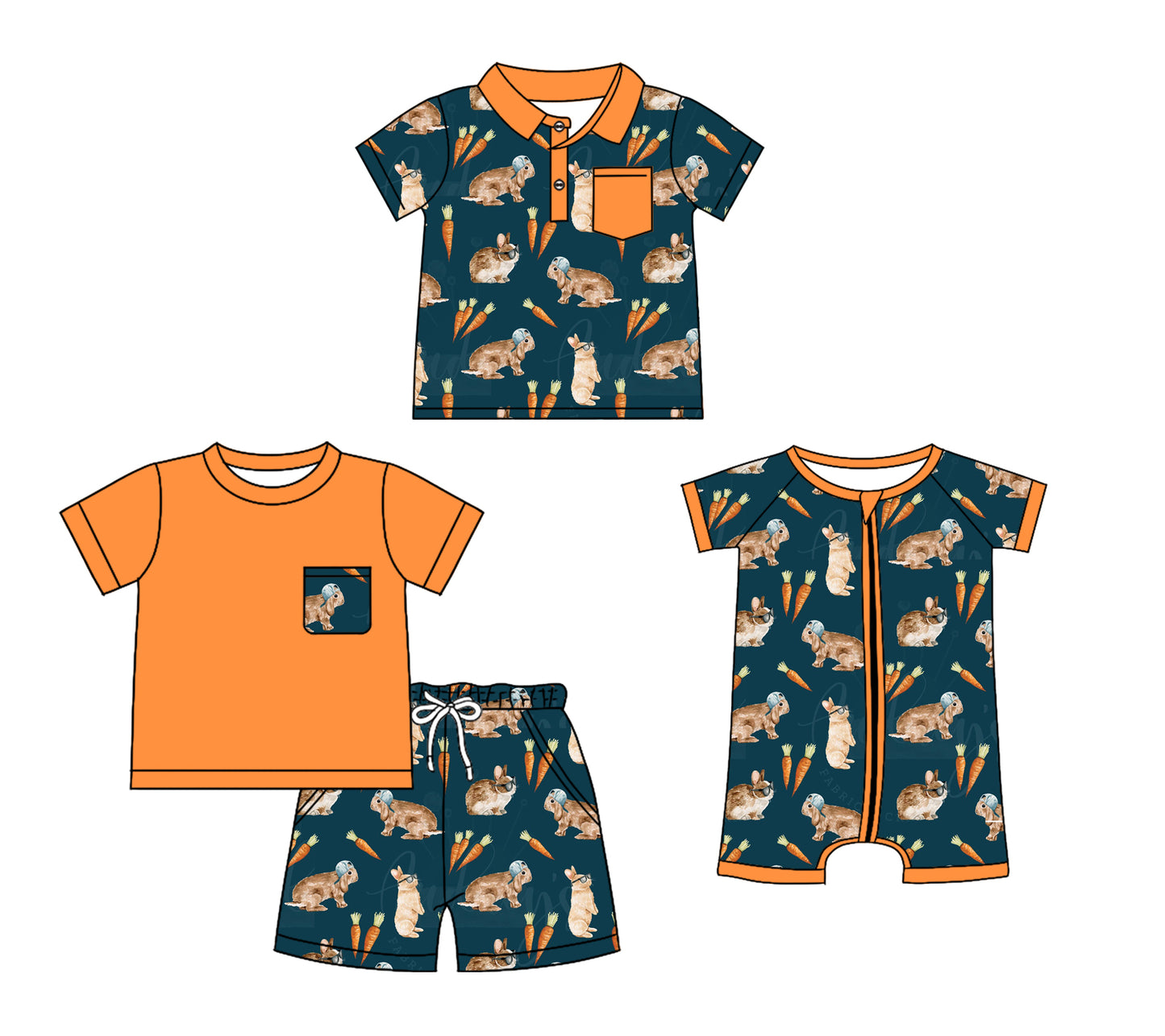 12.10 custom each style moq 5eta 4-6week Sibling Sister easter baby boy short sleeve shorts sets and boy romper and top match design