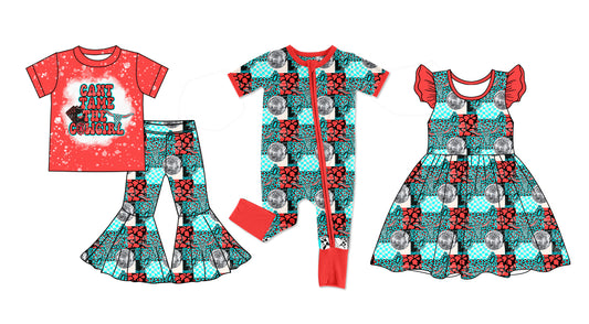 12.23 custom each style moq 5eta 4-6week Sibling Sister CAN baby girl sets and dress and rompers match family design