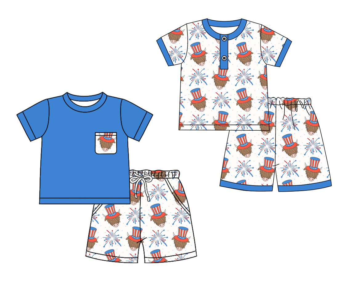 12.19 custom each style moq 5eta 4-6week Sibling Sister 4th of july baby girls short sleeve shorts sets 1 and sets 2 match design