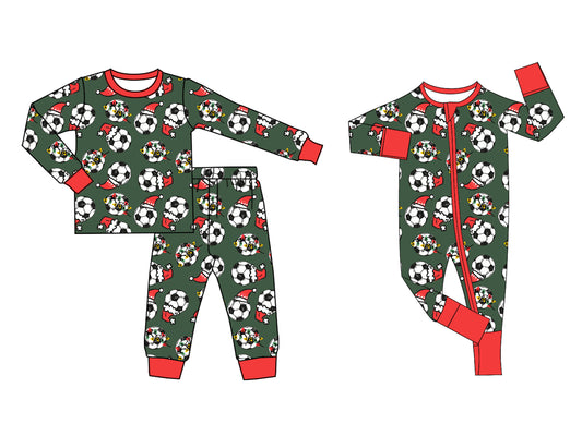 25.5.7 custom each style moq 5eta 4-6week Sibling Sisters Christmas soccer baby boy long sleeve pants sets and rompers match family design