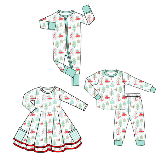 25.7.7 custom each style moq 5eta 4-6week Sibling Sisters Christmas baby girl long sleeve pants sets and dress and rompers match family design