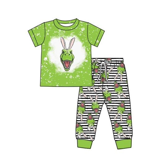 10.21 custom each style moq 5eta 4-6week baby boys clothes easter green short sleeve pants sets
