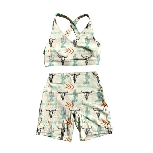 7.4 custom each style moq 5eta 4-6week cow head Yoga Clothes baby girls clothes swimsuit