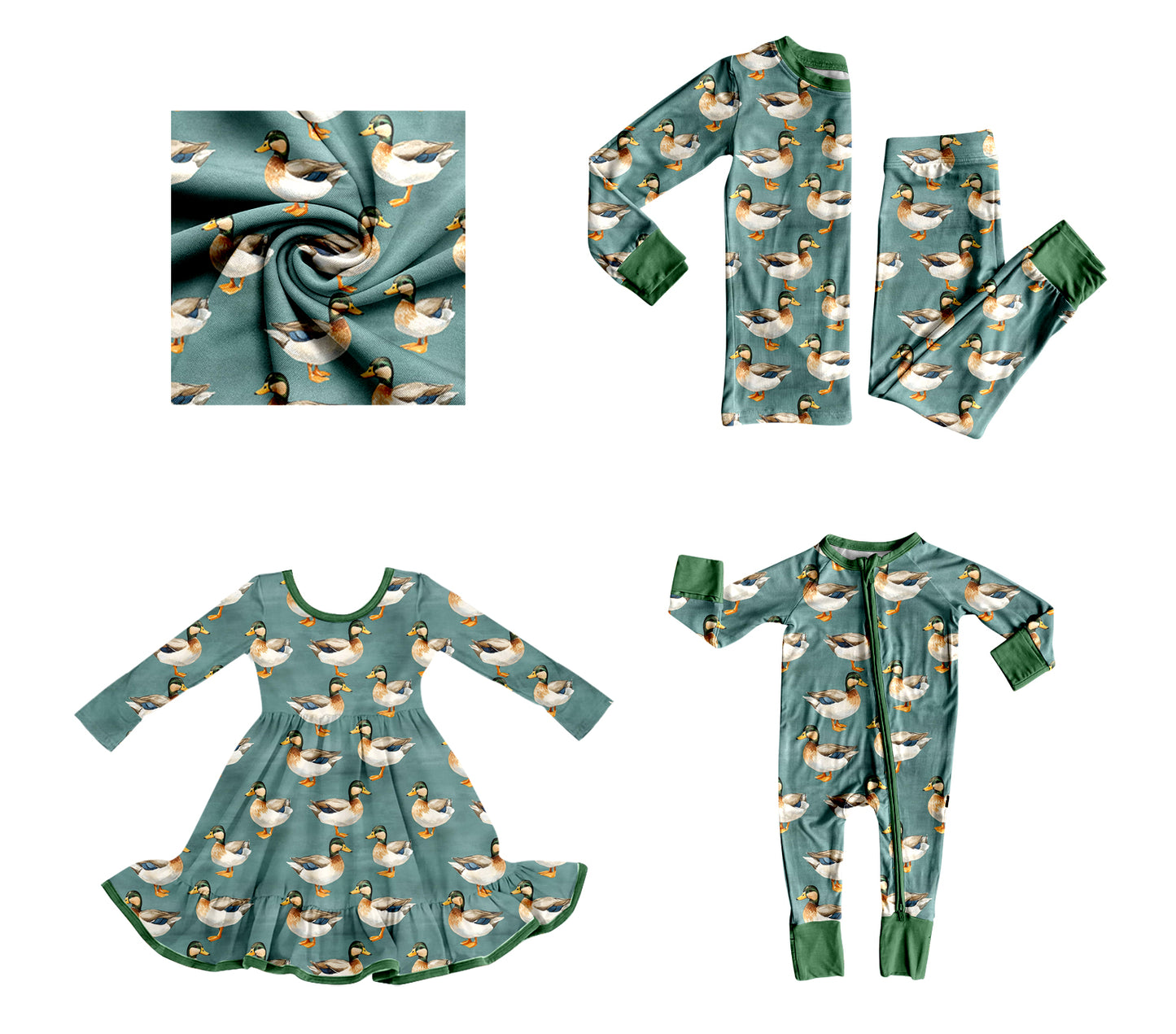 25.8.27 custom each style moq 5eta 4-6week Sibling Sisters duck baby girl long sleeve pants sets and dress and rompers match family design