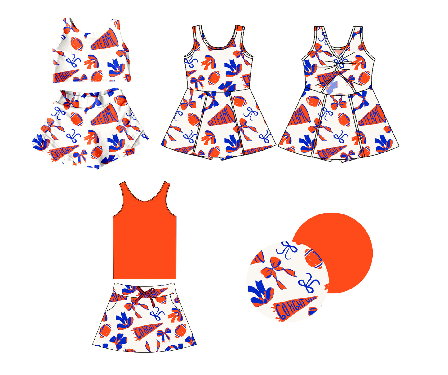 1.16 custom each style moq 5eta 4-6week Sibling Sisters rugby bow baby girl short sleeve shorts sets and dress and rompers match family design