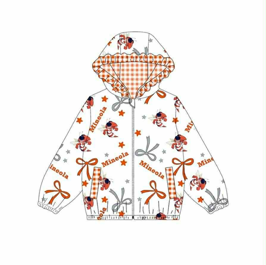 Custom moq 5 mix size milk silk summer teams baby girls clothes lace bow hooded long sleeve top-25.9.6