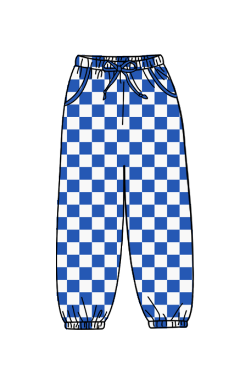 Custom moq 5 mix size milk silk summer teams baby boy clothes plaid long pants-25.9.5