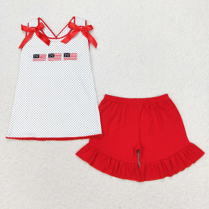 RTS NO MOQ baby girls clothes short sleeve shorts sets briefs sets