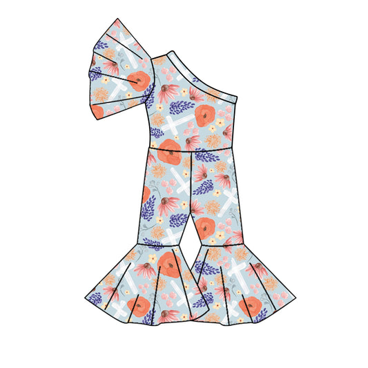 10.22 custom each style moq 5eta 4-6week baby girls clothes easter one shoulder baby girls jumpsuit
