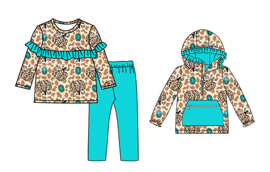 25.7.21 custom each style moq 5eta 4-6week Sibling Sisters pumpkin baby boy long sleeve pants sets and top match family design