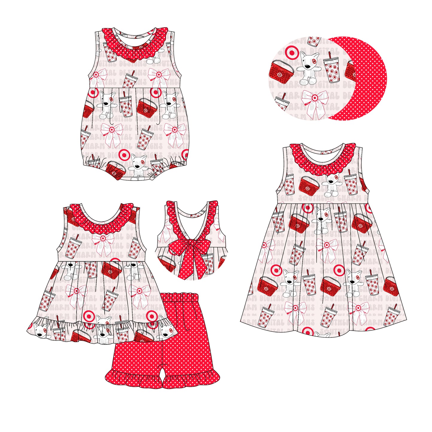 2.26 custom each style moq 5eta 4-6week Sibling Sisters baby girl short sleeve shorts sets and dress and rompers match family design