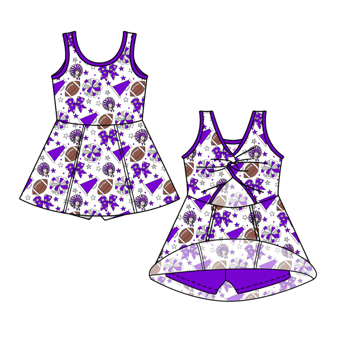 Custom moq 5 mix size milk silk summer teams Baby Girls Stars Bows Shorts Knee-Length Dress Yoga Active Clothing
