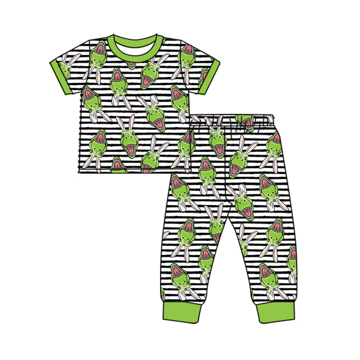 10.21 custom each style moq 5eta 4-6week Sibling Sister easter green baby boys short sleeve sets and rompers match design