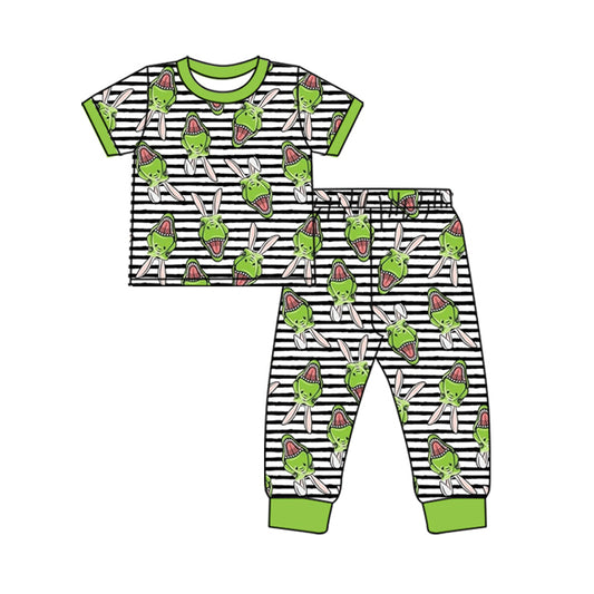 10.21 custom each style moq 5eta 4-6week Sibling Sister easter green baby boys short sleeve sets and rompers match design